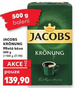Kaufland JACOBS KRÖNUNG Mletá káva nabídka