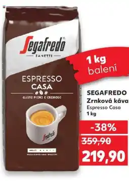 Kaufland SEGAFREDO Zrnková káva nabídka