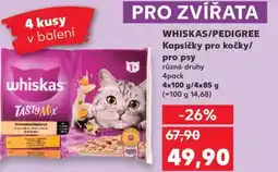 Kaufland WHISKAS/PEDIGREE Kapsičky pro kočky/ pro psy nabídka