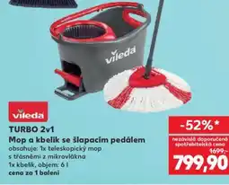 Kaufland TURBO 2v1 Mop a kbelík se šlapacím pedálem nabídka