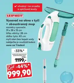 Kaufland Vysavač na okna s tyčí + oboustranný mop nabídka