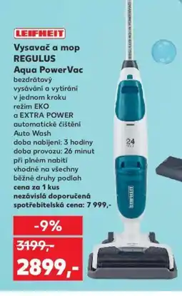 Kaufland Vysavač a mop REGULUS Aqua PowerVac nabídka