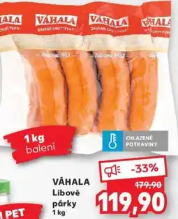 Kaufland VÁHALA Libové párky nabídka