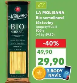 Kaufland LA MOLISANA Bio semolinové těstoviny nabídka
