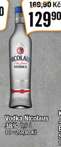 TEMPO Vodka Nicolaus 38% 0,5L nabídka