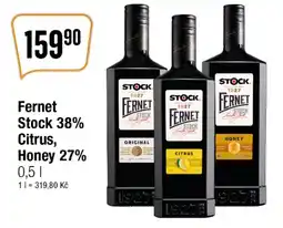 TEMPO Fernet Stock 38% Citrus, Honey 27% 0,5L nabídka