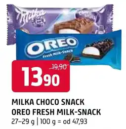 Terno MILKA CHOCO SNACK OREO FRESH MILK-SNACK nabídka