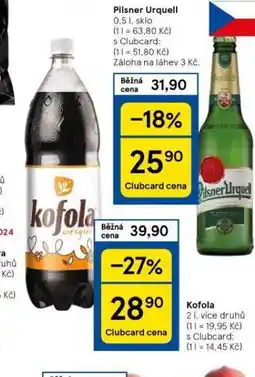 Tesco Kofola nabídka