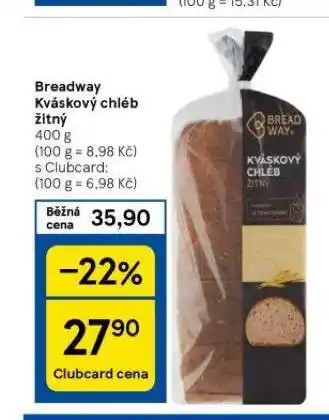 Tesco Breadway kváskový chléb nabídka