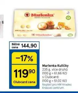 Tesco Marlenka kuličky nabídka