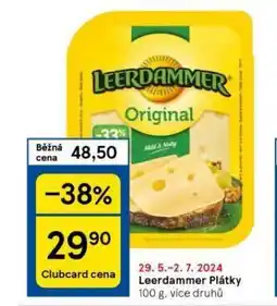 Tesco Leerdammer sýr nabídka