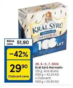 Tesco Král sýrů hermelín nabídka