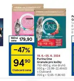 Tesco Purina one granule pro kočky nabídka