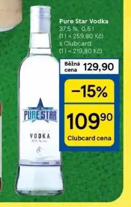Tesco Pure star vodka nabídka