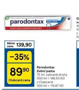 Tesco Parodontax zubní pasta nabídka