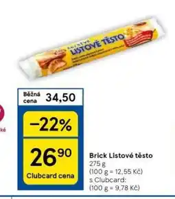 Tesco Brick listové těsto nabídka