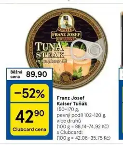 Tesco Franz josef kaiser tuňák steak nabídka