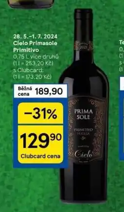 Tesco Cielo primasole primitivo nabídka
