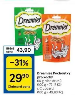 Tesco Dreamies pochoutka pro kočky nabídka