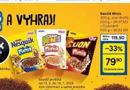 Tesco Nestlé minis nabídka
