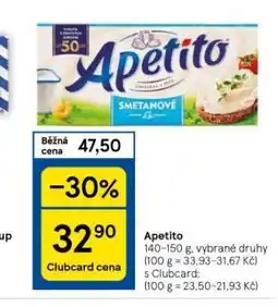 Tesco Apetito nabídka