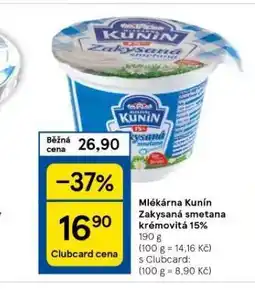 Tesco Kunín zakysaná smetana nabídka
