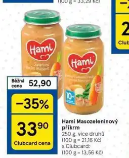Tesco Hami masozeleninový příkrm nabídka