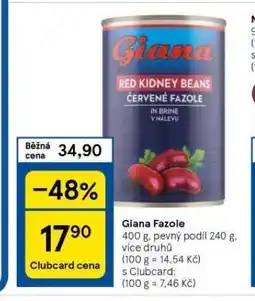 Tesco Giana fazole nabídka
