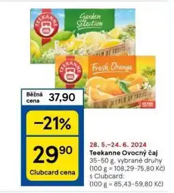 Tesco Teekanne ovocný čaj nabídka