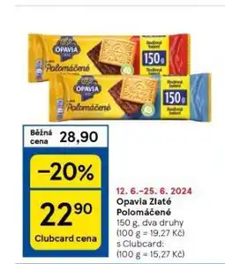 Tesco Opavia zlaté polomáčené nabídka