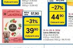 Tesco Leros dětský čaj nabídka