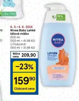 Tesco Nivea tělové mléko nabídka