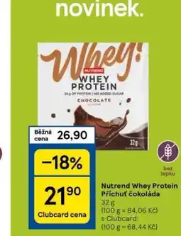 Tesco Nutrend whey protein nabídka
