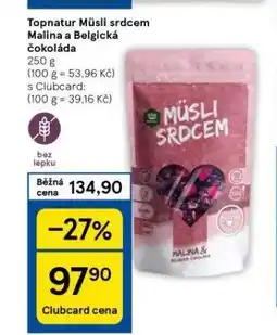Tesco Topnatur musli srdcem nabídka