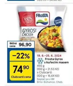 Tesco Frosta gyros s kuřecím masem nabídka