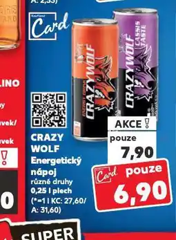 Kaufland Crazy wolf energetický nápoj nabídka