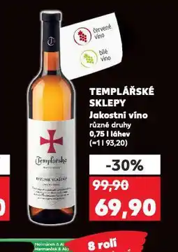 Kaufland Templářské sklepy jakostní víno nabídka