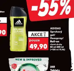 Kaufland Adidas sprchový gel nabídka