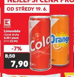 Kaufland Limonáda nabídka