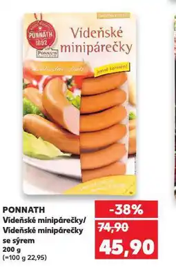 Kaufland Ponnath vídeňské minipárečky nabídka