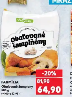 Kaufland Farmília obalované žampiony nabídka