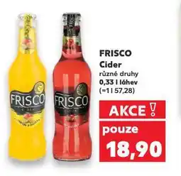 Kaufland Frisco cider nabídka
