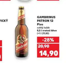 Kaufland Pivo gambrinus patron 12 nabídka