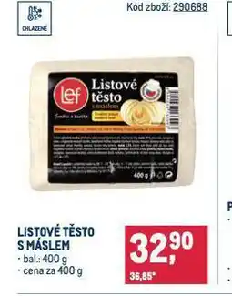 Makro Listové těsto s máslem nabídka