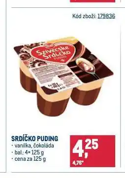 Makro Srdíčko puding nabídka