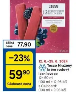 Tesco Tesco Mražený krém vodový lesní ovoce nabídka