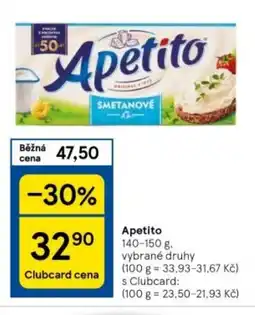 Tesco Apetito nabídka