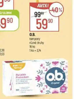 Globus O.B. tampony nabídka