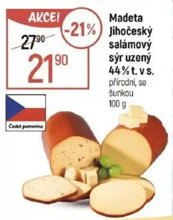 Globus Madeta Jihočeský salámový sýr uzený 44% t.vs. nabídka