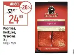 Globus Paprikáš, Herkules, Vysočina nabídka